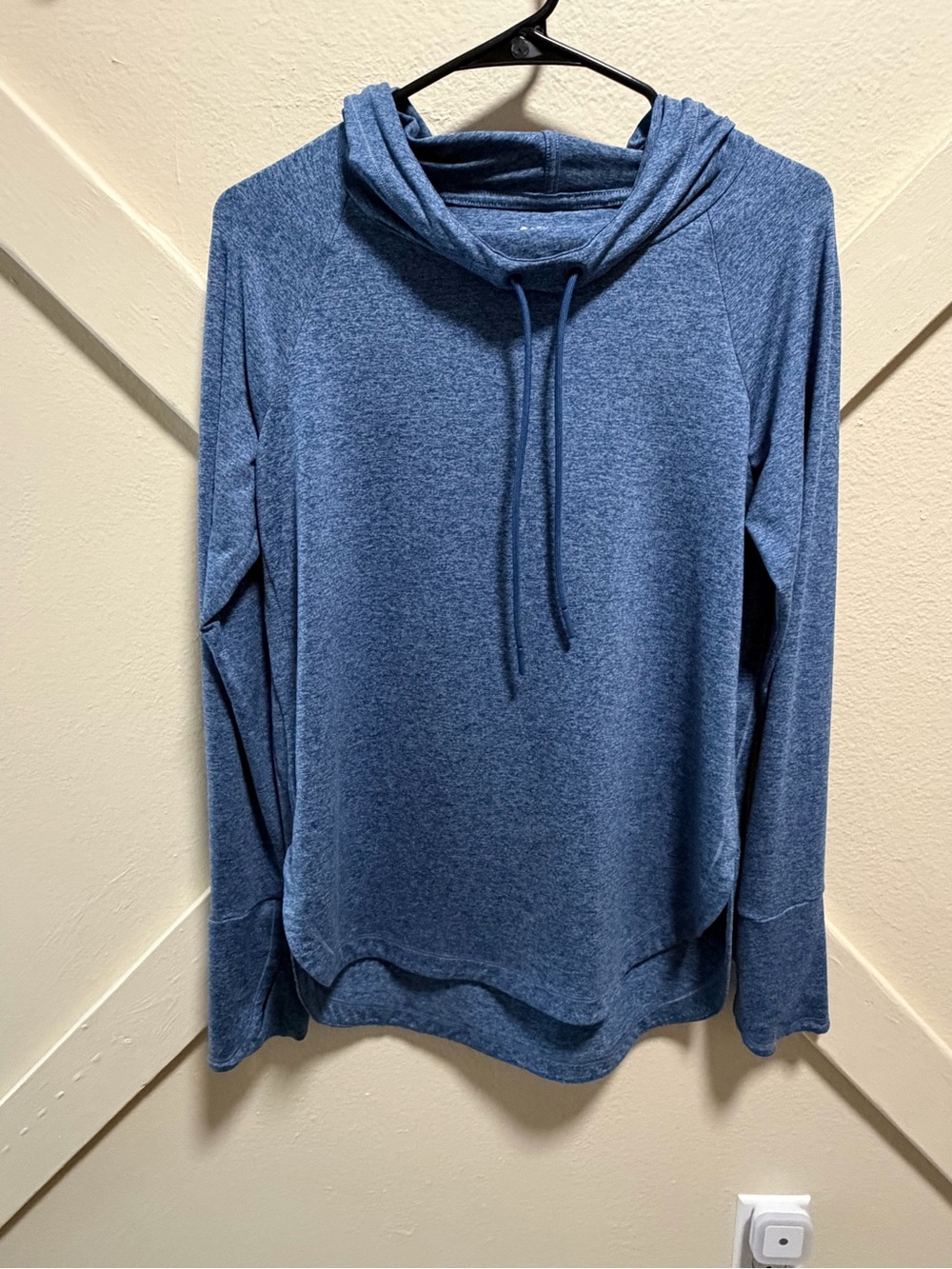 Athleta Heathered Navy Blue Pullover Hoodie